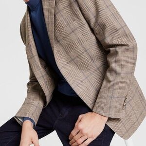 Ralph Lauren Men's Beige Checkered Blazer
